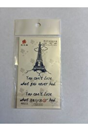 Ai̇rbrush Tattoo Ei̇fel Kulesi̇ Mi̇ni̇mal Yarı Kalıcı Hayalet Geçi̇ci̇ Dövme Yapıştırma Dövme