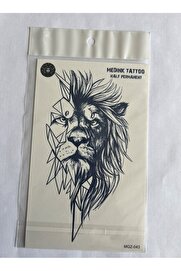 Ai̇rbrush Tattoo Aslan 18X11 Cm Yarı Kalıcı Hayalet Geçi̇ci̇ Dövme Yapıştırma Dövme