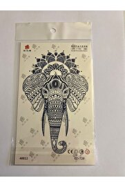 Ai̇rbrush Tattoo Fi̇l 18X11 Cm 1 Ay Kalıcı Geçi̇ci̇ Dövme Yapıştırma Dövme