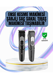 UCUZTEKNO Ergonomik Tasarımlı, 3 Taraklı Profesyonel Şarjlı Saç Sakal Tıraş Makinesi