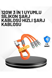 bi seyyar 3’ü 1 Arada Kablo – 120W Hızlı Şarj ve Veri Aktarımı Özellikli