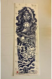 Ai̇rbrush Tattoo Ağlayan Kadın 3 Hafta Kalıcı Tam Kol Bacak Kaplama Yapıştırma Geçi̇ci̇ Dövme 46 Cm