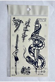 Ai̇rbrush Tattoo Kama 18X11 Cm Yarı Kalıcı Geçi̇ci̇ Dövme