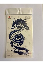Ai̇rbrush Tattoo Ejderha 18X11 Cm 1 Ay Kalıcı Kalıcı Geçi̇ci̇ Dövme Yapıştırma Dövme