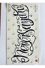 Ai̇rbrush Tattoo Büyük Boy Bel Göğüs Sırt İçi̇n 28X15 Cm Gzxt-002 Yarı Kalıcı Geçi̇ci̇ Dövme