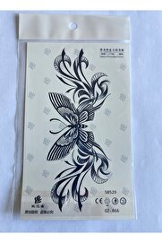 Ai̇rbrush Tattoo Bel Kelebek 18X11 Cm Yarı Kalıcı Geçi̇ci̇ Dövme