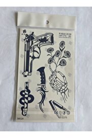 Ai̇rbrush Tattoo Çılgın Tasarımlar 18X11 Cm Yarı Kalıcı Geçi̇ci̇ Dövme
