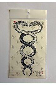 Ai̇rbrush Tattoo Yılan 18X11 Cm 1 Ay Kalıcı Geçi̇ci̇ Dövme Yapıştırma Dövme