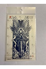 Ai̇rbrush Tattoo Kanatlı Savaşçı 18X11 Cm 1 Aylık Yarı Kalıcı Yapıştırma Geçi̇ci̇ Dövme