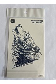 Ai̇rbrush Tattoo Bozkurt 18X11 Cm Yarı Kalıcı Hayalet Geçi̇ci̇ Dövme Yapıştırma Dövme