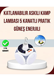 Toptan Bulurum Güneş Enerjili USB Şarj Edilebilir 5 Modlu Katlanabilir LED Kamp Işığı