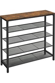 STOREMAX shopverse Ayakkabı Rafı, ayakkabı Rafı, 4 ve geniş yüzeyli cepler için, Giriş alanı, Koridor, metal,