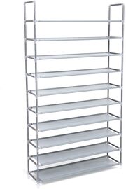 STOREMAX shopverse 10 Katlı Ayakkabı Rafı, 100x29x175 CM, Gri, LSR10G trendflick 1014773