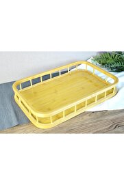 STOREMAX shopverse Premium Bambu Serisi 38x26 cm Çitli Diktördgen Tepsi trendflick 1014773