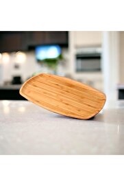 STOREMAX shopverse Bambu Lüx Bambu Kayık Sunum Tabağı Servis Tabak 30x18cm Sunum Tabağı, Dikdörtgen Sunum Tab