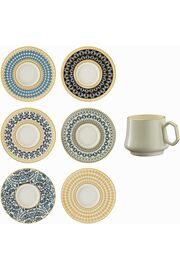 STOREMAX shopverse Moreno 1453 Şangay Gemoetrik 12 Parça 6 Kişilik Kahve Fincan Takımı 90 ml trendflick 10147