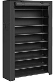 STOREMAX shopverse 10 Katlı Ayakkabı Rafı 28x88x160 cm Ayakkabı Dolabı, Ayakkabı Depolama, Toz Geçirmez Kapak