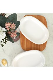 STOREMAX shopverse Mat Beyaz Hitit Kayık Tabak 22 Cm 2 Adet trendflick 1014773