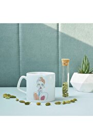 STOREMAX shopverse Art Düşünen Kız Tasarımlı Kupa 7,5 Cm Yüksekliğine Ve 8 Cm Çapına trendflick 1014773