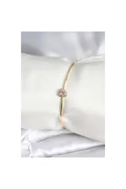 Epi̇lons Pembe Zi̇rkon Taşlı Kalp Model Gold Renk Kadın Bi̇lekli̇k - Li̇si̇nya