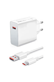 Evi̇mdeyokyok 120Watt Turbo 1 X Usb-A 1 Mt A To C Kablolu Duvar Şarj Aleti̇ Ac109