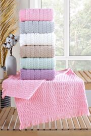 STOREMAX shopverse Tekstil Aysu | 6'lı 50x90 cm El&Yüz Havlu Seti Pembe trendflick 1014773