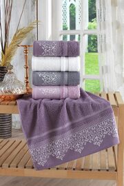 STOREMAX shopverse Tekstil Damask 4'lü 50x90 cm El&Yüz Havlu Seti |%100 Pamuklu trendflick 1014773