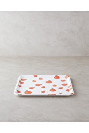 STOREMAX shopverse Orangeis Plastik Tepsi Beyaz - Turuncu, 35.79 x 28.7 x 6.4 cm trendflick 1014773