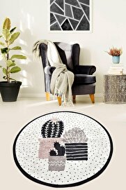 STOREMAX shopverse Cactus Djt Kaymaz Taban Dekoratif Halı, 100 x 100 trendflick 1014773