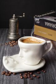 STOREMAX shopverse Life 2 Adet 110 ML Yüz Şekilli Seramik Beyaz Türk Kahvesi Fincan Takımı MIT1080 trendflick