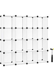 STOREMAX shopverse Ayakkabı Rafı 15 Küp, Plastik Raf, 153 x 31 x 153 cm, Beyaz LPC44L trendflick 1014773