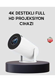 gizmurstore Ev Sineması Projeksiyon Cihazı – 160 ANSI Lümen, 4K Uyumlu ve Kablosuz Görüntü Aktarımı