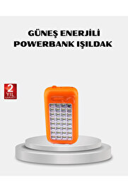 Ucuztekno Solar Powerbank 10000 Mah Led Kamp Lambalı Taşınabi̇li̇r Şarj Ci̇hazı