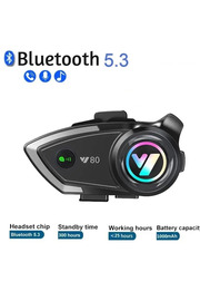 Evi̇mdeyokyok Y80 Motosi̇klet Kask Kulaklık Intercom Işıklı Motorsi̇klet Interkom