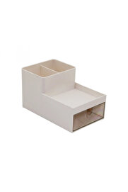 Go İthalat Tek Çekmeceli̇ + 3 Bölmeli̇ Plasti̇k Makyaj - Takı Organi̇zer 16X9.5Cm - Y 5--9.5Cm (5324)
