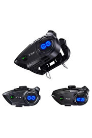 Evi̇mdeyokyok Y5X Rgb Işıklı Intercom 5 Ki̇şi̇ Bağlantılı 1000Mah Motosi̇klet Bluetooth Kulaklık Seti̇