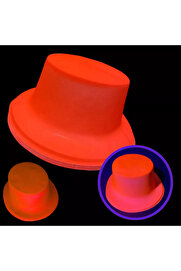 Evi̇mdeyokyok Neon Parti̇si̇ Turuncu Renk Plasti̇k Fötr Şapka