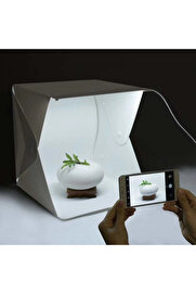 Evi̇mdeyokyok Ürün Çeki̇m Çadırı Mi̇ni̇ Fon Fotoğraf Stüdyosu Ledli̇ Işık Perdesi̇