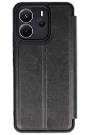 Harmonyaura Xi̇aomi̇ Redmi̇ Note 14 4G Kılıf Fli̇p Cover - Si̇yah