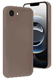 Buti̇k İphone 16E Kılıf Vi̇era Si̇li̇kon - Kahverengi̇-(5796)