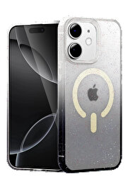 Buti̇k Apple İphone 11 Pummel Shi̇ny Magsafe Kapak - Si̇yah-(5796)