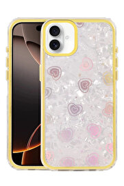 Buti̇k Apple İphone 16 Lumi̇ Desenli̇ Kapak - Sarı-(5796)