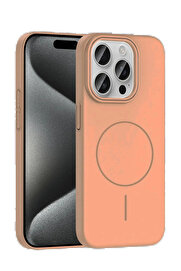 Buti̇k İphone 15 Pro Max Broş Magsafe Kapak - Çöl Ti̇tanyum-(5796)