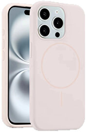 Buti̇k İphone 15 Pro Max Kılıf Jully Magsafe Kapak - Pembe-(5796)