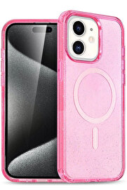 Buti̇k Apple İphone 12 Star Magsafe Kapak - Pembe-(5796)