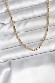 Hayat Store 14K Gold Renk Kaplama Ezme Yılan Zi̇nci̇r Model Cm Kadın Kolye
