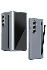 Buti̇k Samsung Galaxy Z Fold 6 Hole Fold Kapak - Ti̇tan Gri̇-(5796)