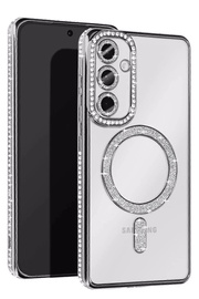 Buti̇k Samsung Galaxy A26 Joke Si̇mli̇ Magneti̇csafe Kılıf - Gümüş-(5796)
