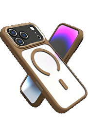 Buti̇k Apple İphone 17 Pro Max Hazar Magsafe Kapak - Gold-(5796)