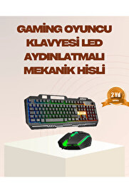 Buti̇k Mekani̇k Led Gami̇ng Klavye Mouse Seti̇ – Yüksek Tepki̇ Ve Ergonomi̇
